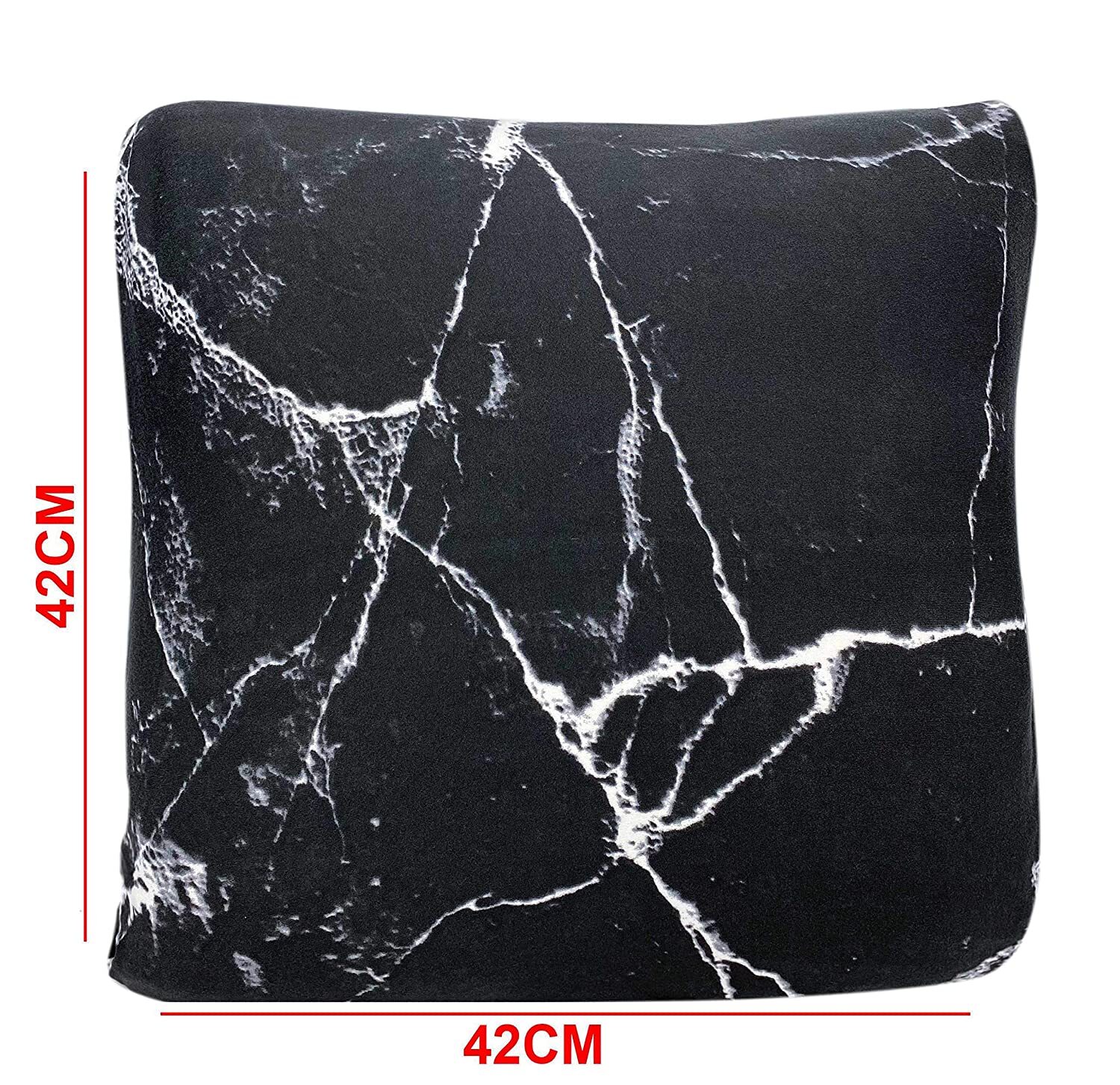 Polyester Throw Pillow Case Cushion Cover Home Sofa Decorative 16.5x16.5 inch Marble Finish