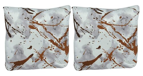 Polyester Throw Pillow Case Cushion Cover Home Sofa Decorative Marble Finish 16.5x16.5 inch