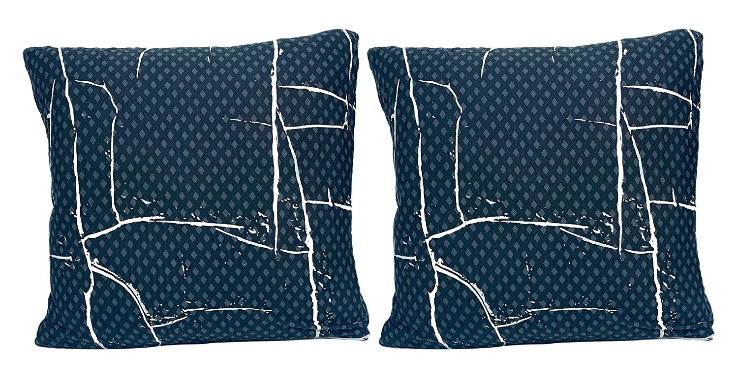 Polyester Throw Pillow Case Cushion Cover Home Sofa Decorative Marble Finish 16.5x16.5 inch