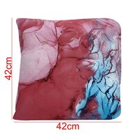 Polyester Throw Pillow Case Cushion Cover Home Sofa Decorative Marble Finish 16.5x16.5 inch