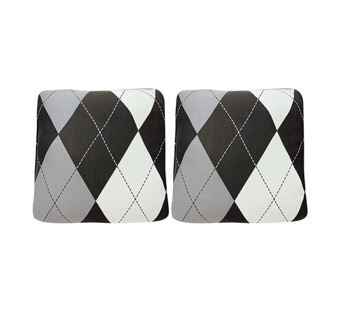 House of Quirk Polyester Throw Pillow Case Cushion Cover Home Sofa Decorative Cover Only No Insert 16.5x16.5 inch/ 42x42cm Check