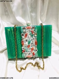 Party-wear Designer Resin Clutch Bag