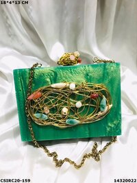 Party-wear Designer Resin Clutch Bag