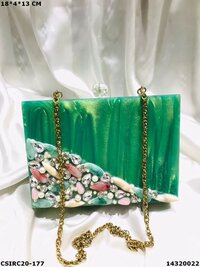 Party-wear Designer Resin Clutch Bag