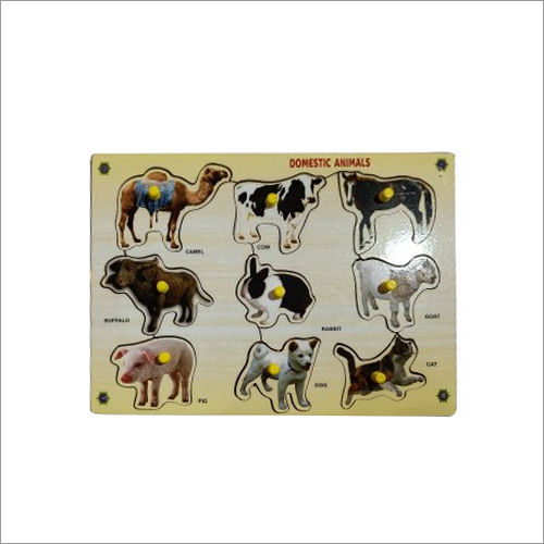 Wooden Domestic Animals Educational Chart