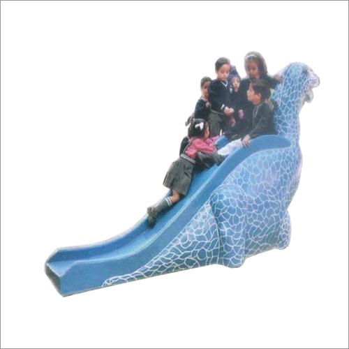 Outdoor Playground Blue Pvc Dinosaur Style Slide