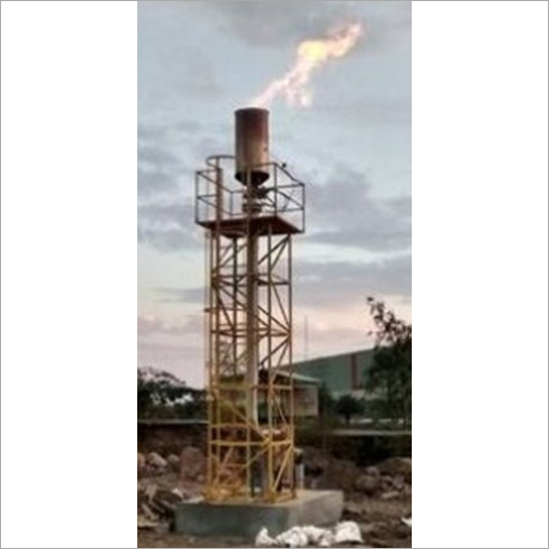 Open Biogas Flare Stack