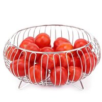 Ss Kitchen Vegetable Basket - Stainless Steel, Varied Sizes Available, Silver Color | Durable Material, High Resilience To Impacts And Heavy Loads