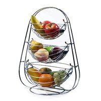 3 Tier SS Kitchen Fruit Basket