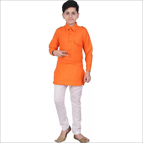 Orange Pathani Set