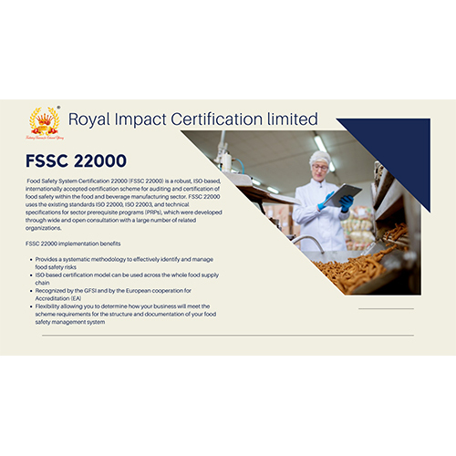 Fssc 22000 Food Safety Standard Certification