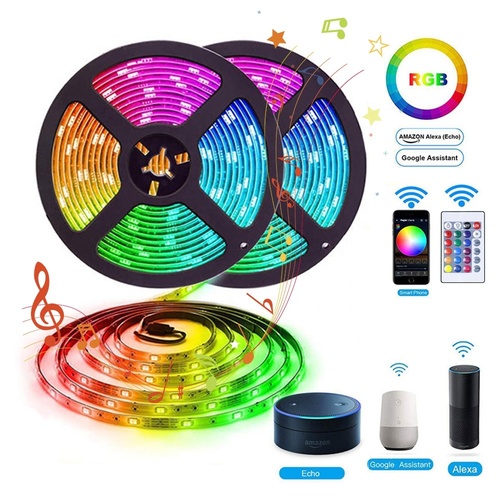 RGB WIFI music decoration lamp outdoor waterproof backlight coloured remote smart LED strip light