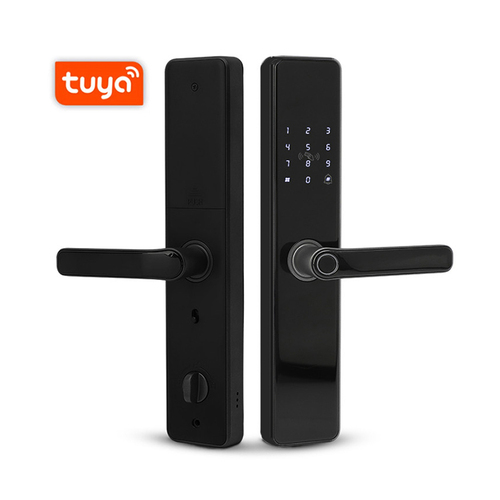 tuya wireless security keylock digital door lock wifi app sliding hotel outdoor front smart handle