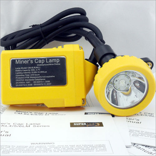 Safety cap lamp with deals rechargeable battery 4v