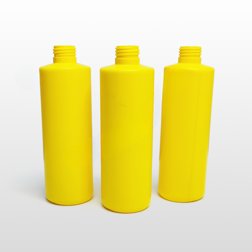 Hdpe Empty Refillable Sleek Bottle 250ML - 250 ml Capacity Yellow & Ivory Colors | Round Shape Screw Cap Ideal for Beverage & Chemical Use