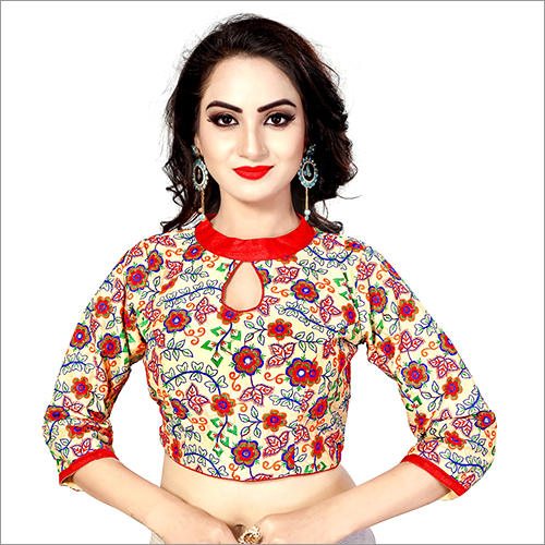 Multi Colour Cotton Silk Designer Blouse
