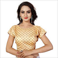 Golden Brocade Silk designer blouse
