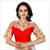 Red Banglori Silk Designer Blouse