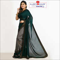 Designer Look Pleated Patli Party Wear Saree