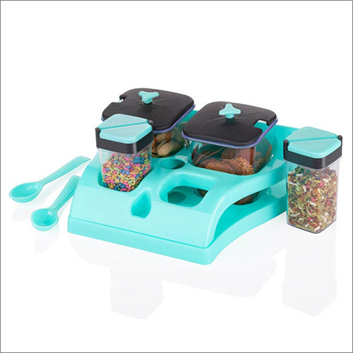 Skyblue Plastic Spice And Pickle Storage Container Set