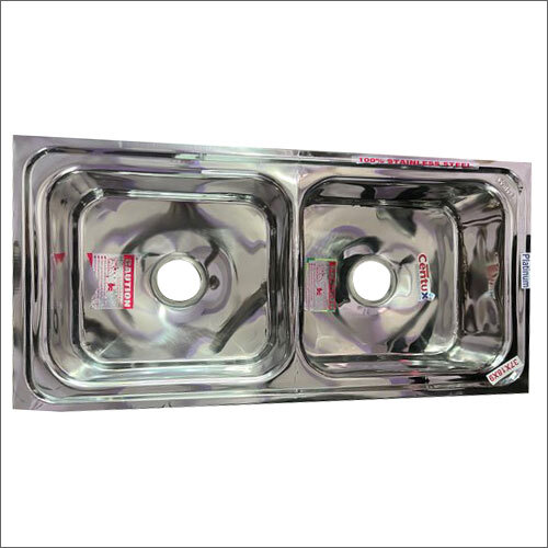 Stainless Steel Centux Double Bowl Sink