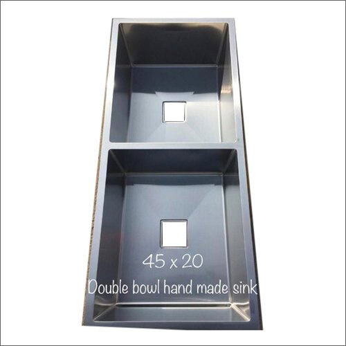 45x20 Inch Double Bowl Hand Made Stainless Steel Kitchen Sink