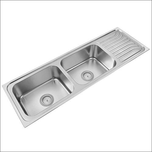 Stainless Steel Double Bowl Kitchen Sink Size: 45X20 Inch