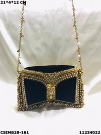 Handcrafted Bridal Metal Clutch
