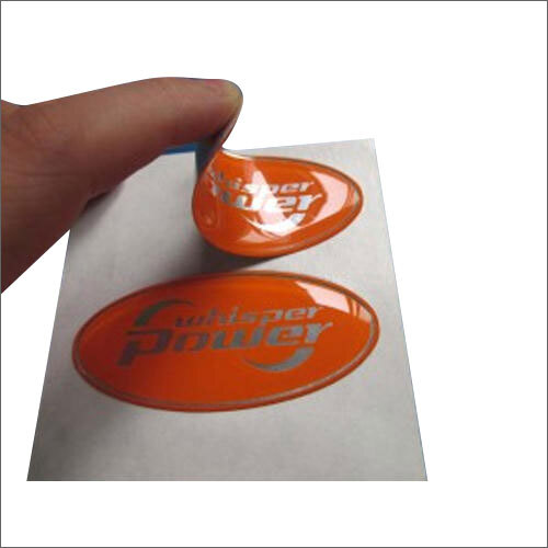 Orange Pu Dome Labels