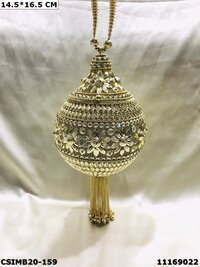 Beautiful Bridal Metal Clutch Bag
