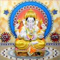 24X24 Inch Embossed God Pictures Ganesh Diamond