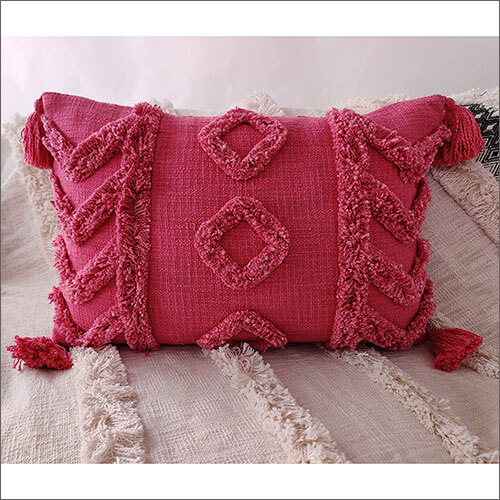 16x24 Inches Boho Shaggy Rectangle Geometric Desgin Cushion Cover
