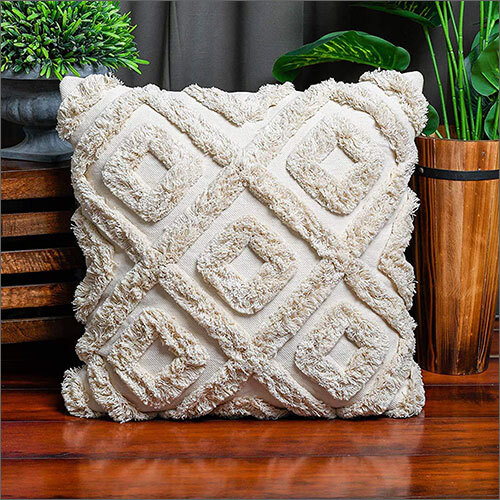 40 x 40 cm Cotton 250TC Ivory Cushion Cover