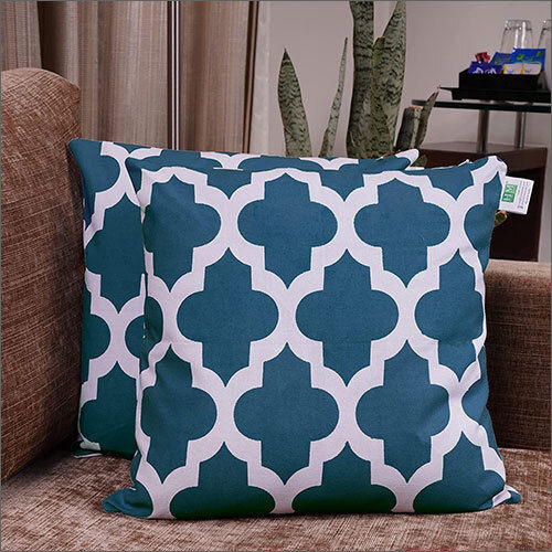 24x24 Inches Cotton Blue Cushion Cover