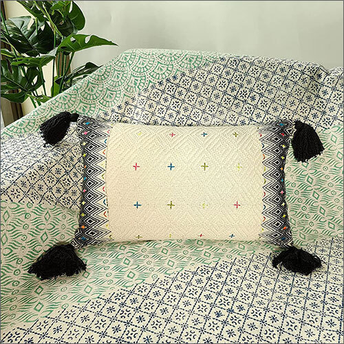 12 x20 Inch Cotton Boho Shaggy Cushion Cover