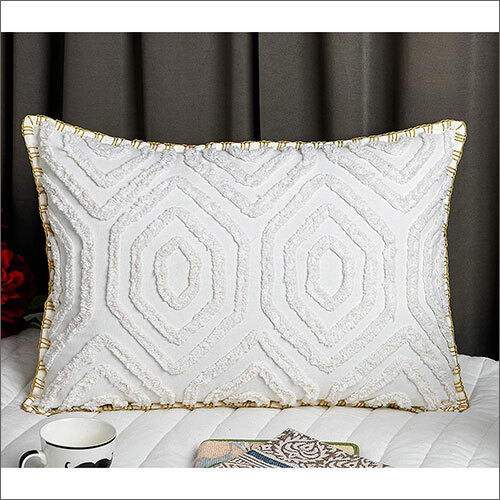16x24 Inches Cotton Handmade Boho Shaggy Rectangle Cushion Cover