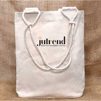 Canvas Shoulder Bag with Rope Handles