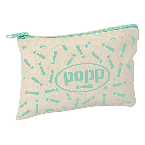 Canvas Cosmetic Zipper Pouch By FUNKY DONKEY