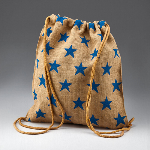 Ecofriendly Printed Jute Drawstring Bag