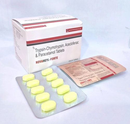 Trypsin Chymotrypsin Aceclofenac And Paracetamol Tablets