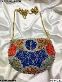 Designer Mosaic Clutch Bag