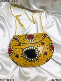 Metal Mosaic Clutch Bag