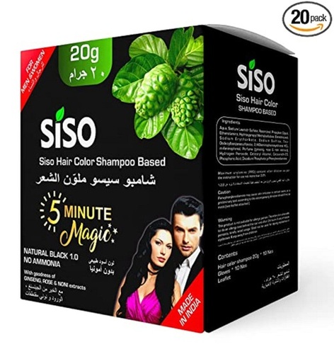 Siso Hair Color (20g) Natural Black-Pack of 20