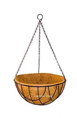 Metal Hanging Basket with Chain and Coco liner 12 INCH