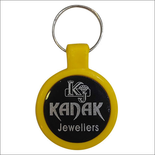Different Colors Available Round Shape Prined Keychain