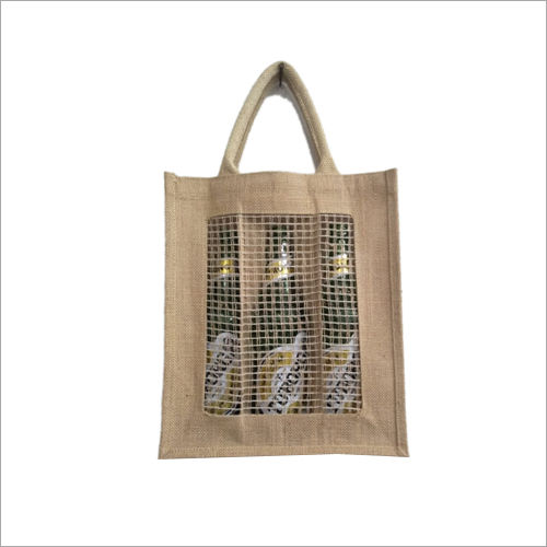 Jute Three Bottle Bags