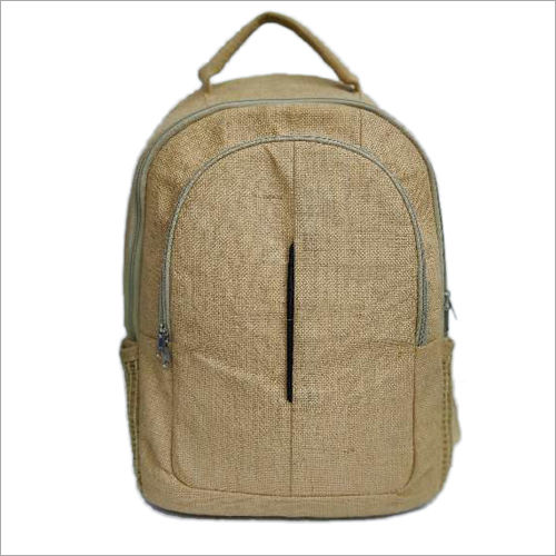 Jute Brown Backpack Bag Use: Personal