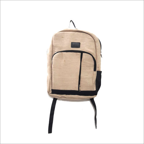 Jute Striped Backpack Bag