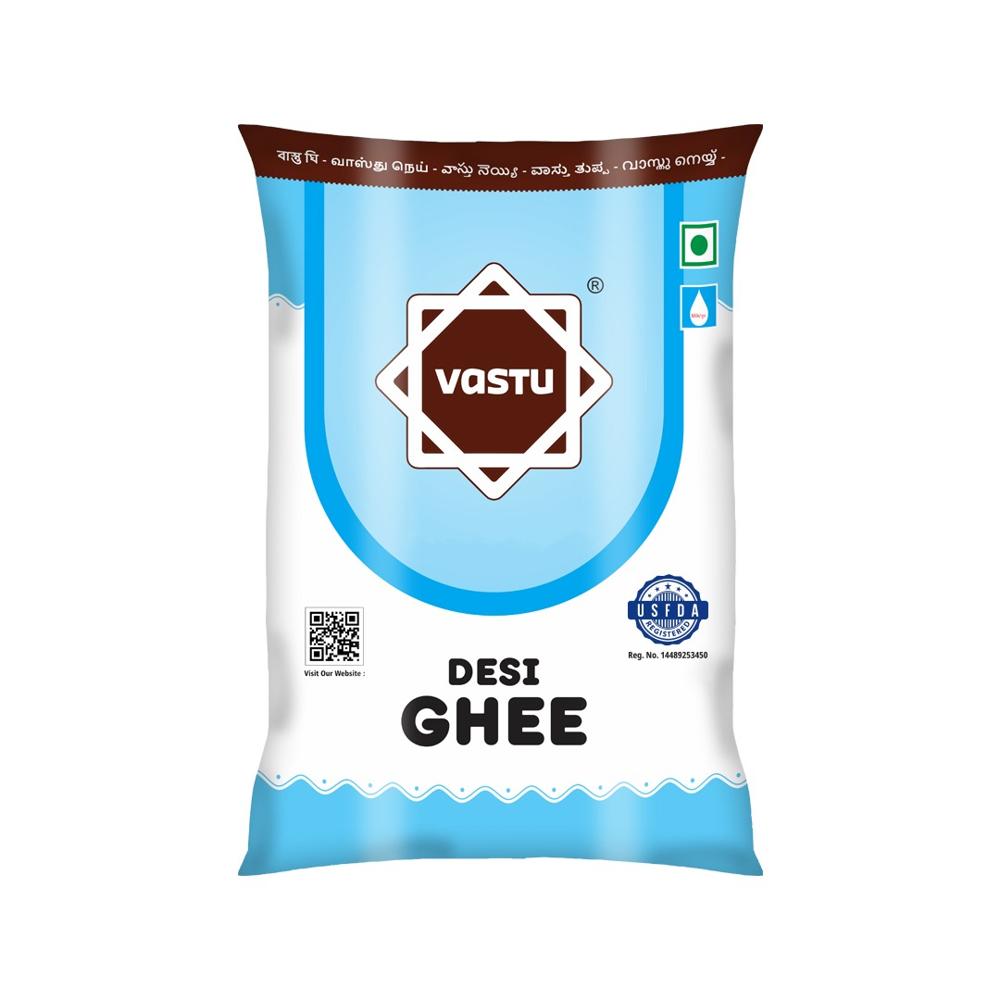 1 Ltr Regular Ghee Pouch - Color: Yellow