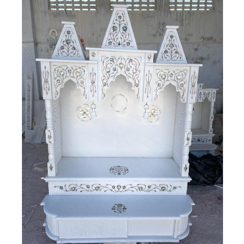 Sculpture White Marble Stone Crafts Temples Indian Natural Pure Marble Stone Temple Superior Quality Temple